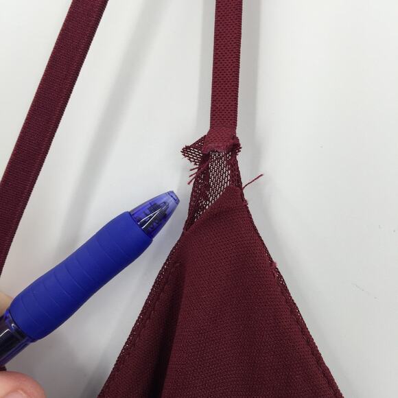 AFRM Maxi Slip Dress Adjustable Strap Burgundy M - Picture 4 of 8